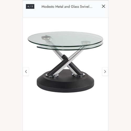 Used Black Glass Coffee Table for sale on AptDeco