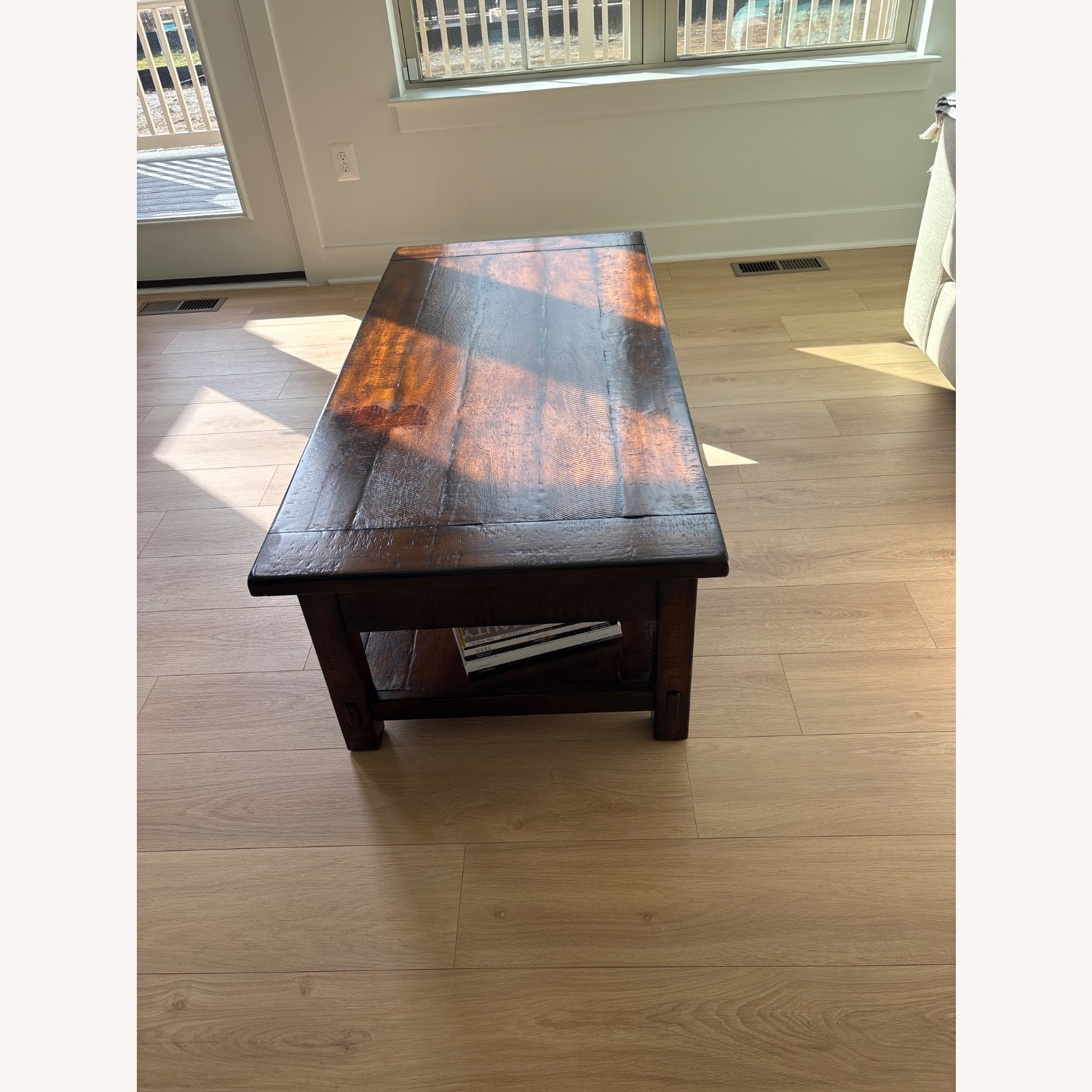 Pottery Barn Coffee Table (Hard Wood Mahogany) - image-3