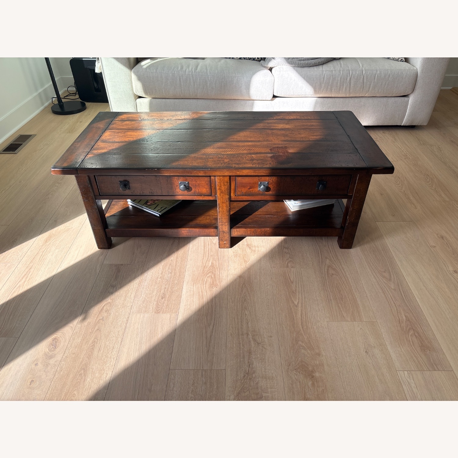 Pottery Barn Coffee Table (Hard Wood Mahogany) - image-2