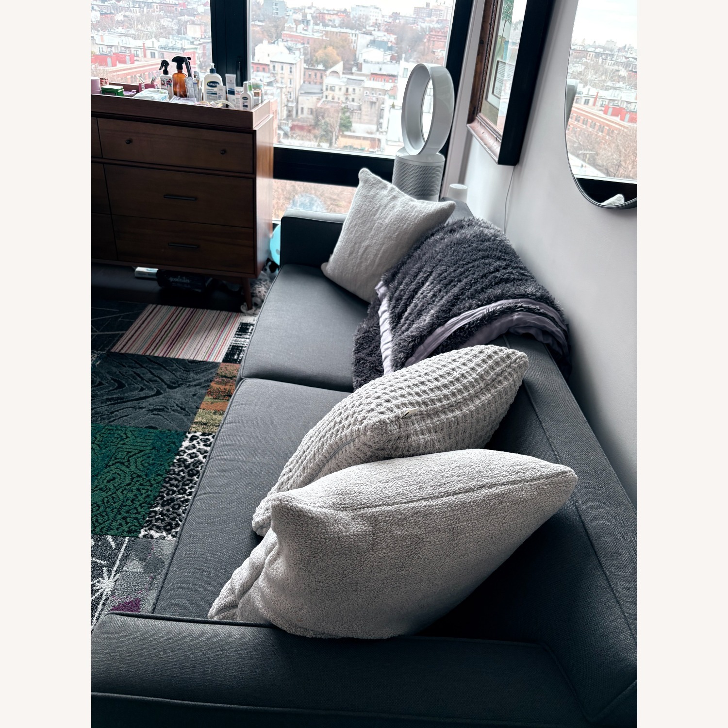 Design Within Reach Theater Dark Gray 3+ Seater Sofa - image-7