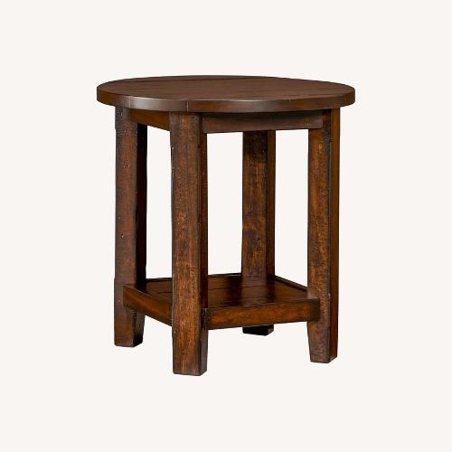Used Pottery Barn Benchwright Mahogany Side Table for sale on AptDeco