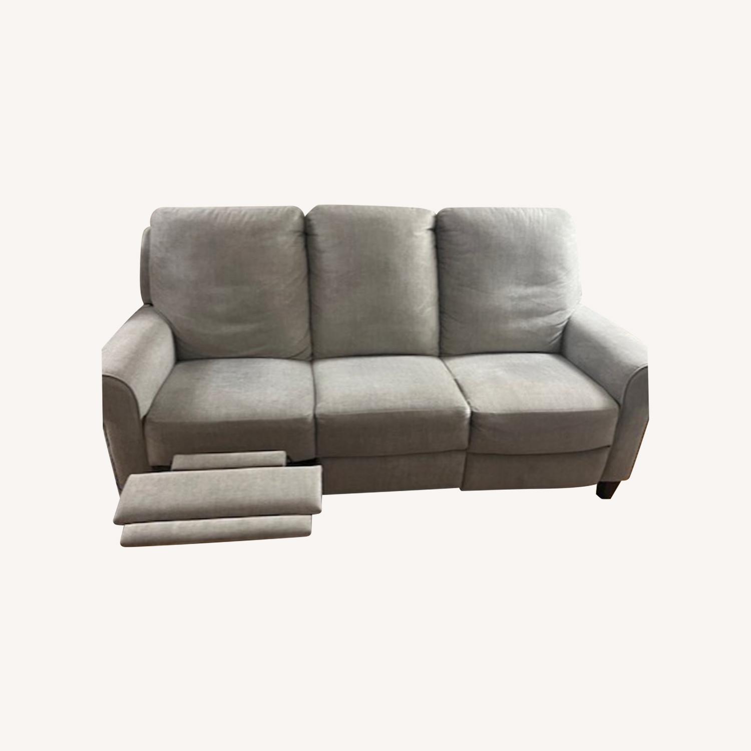 Raymour & Flanigan Light Gray 3 Seater Power Sofa  - image-0