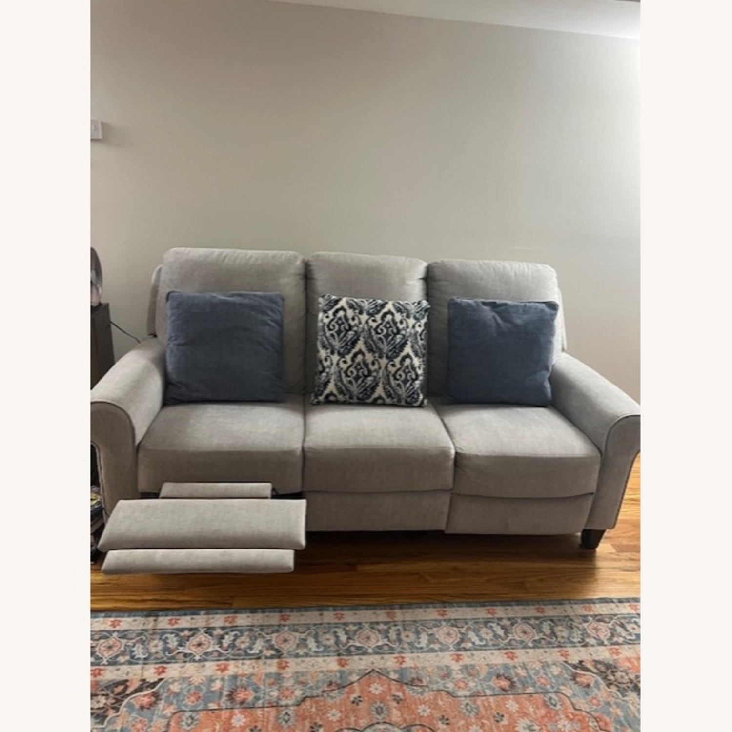 Raymour & Flanigan Light Gray 3 Seater Power Sofa  - image-3