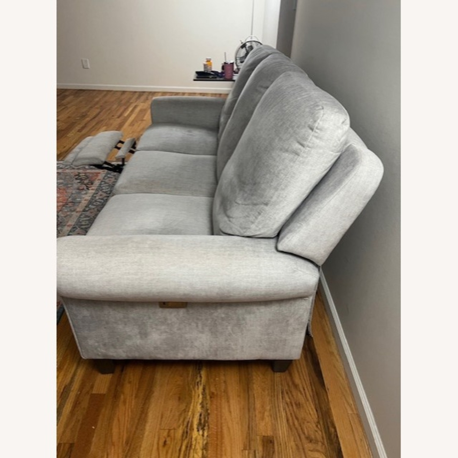 Raymour & Flanigan Light Gray 3 Seater Power Sofa  - image-2