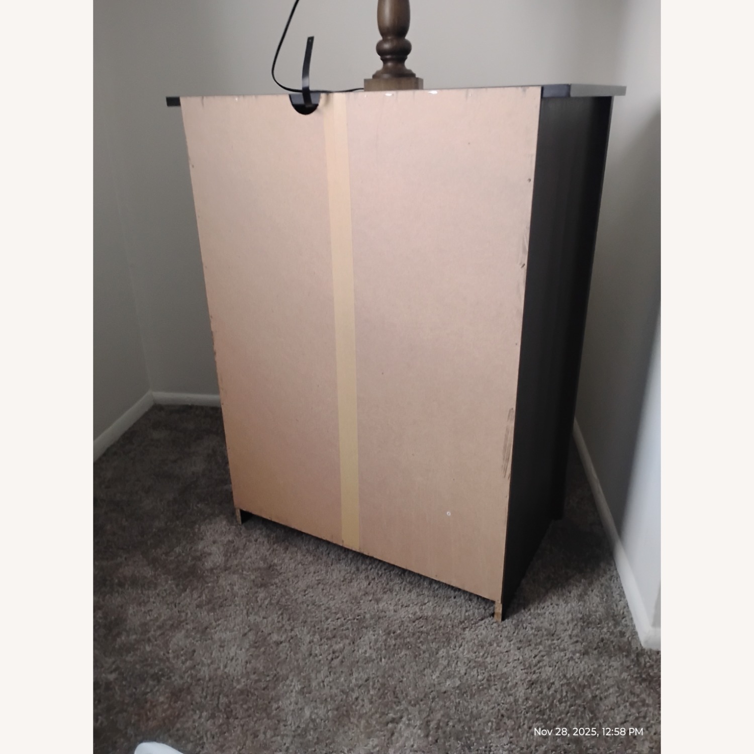 Dark Brown Wood Dresser - image-2