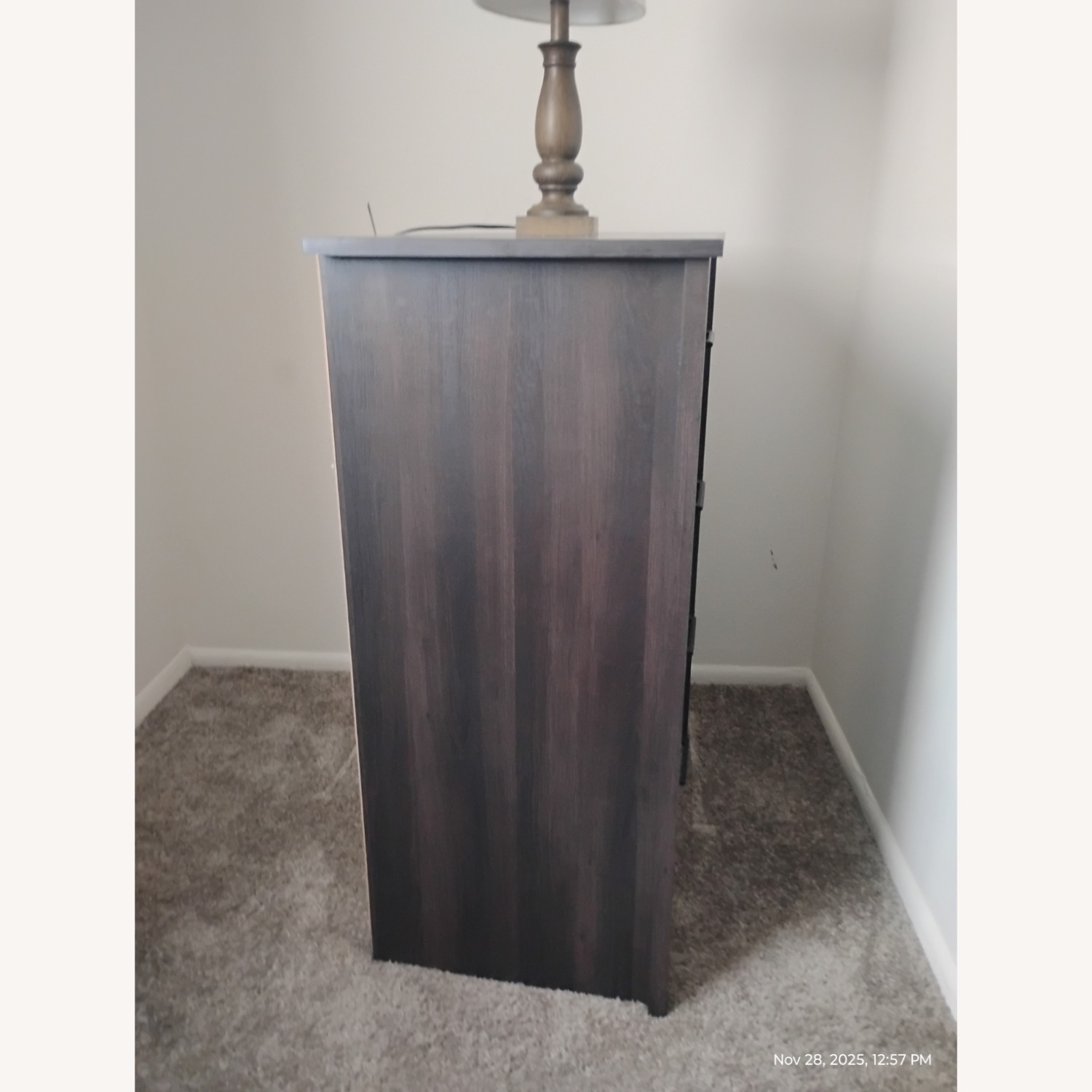 Dark Brown Wood Dresser - image-3