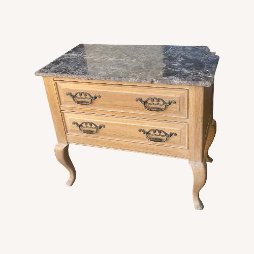 Used Set of Thomasville Wood and Marble Nightstands  for sale on AptDeco