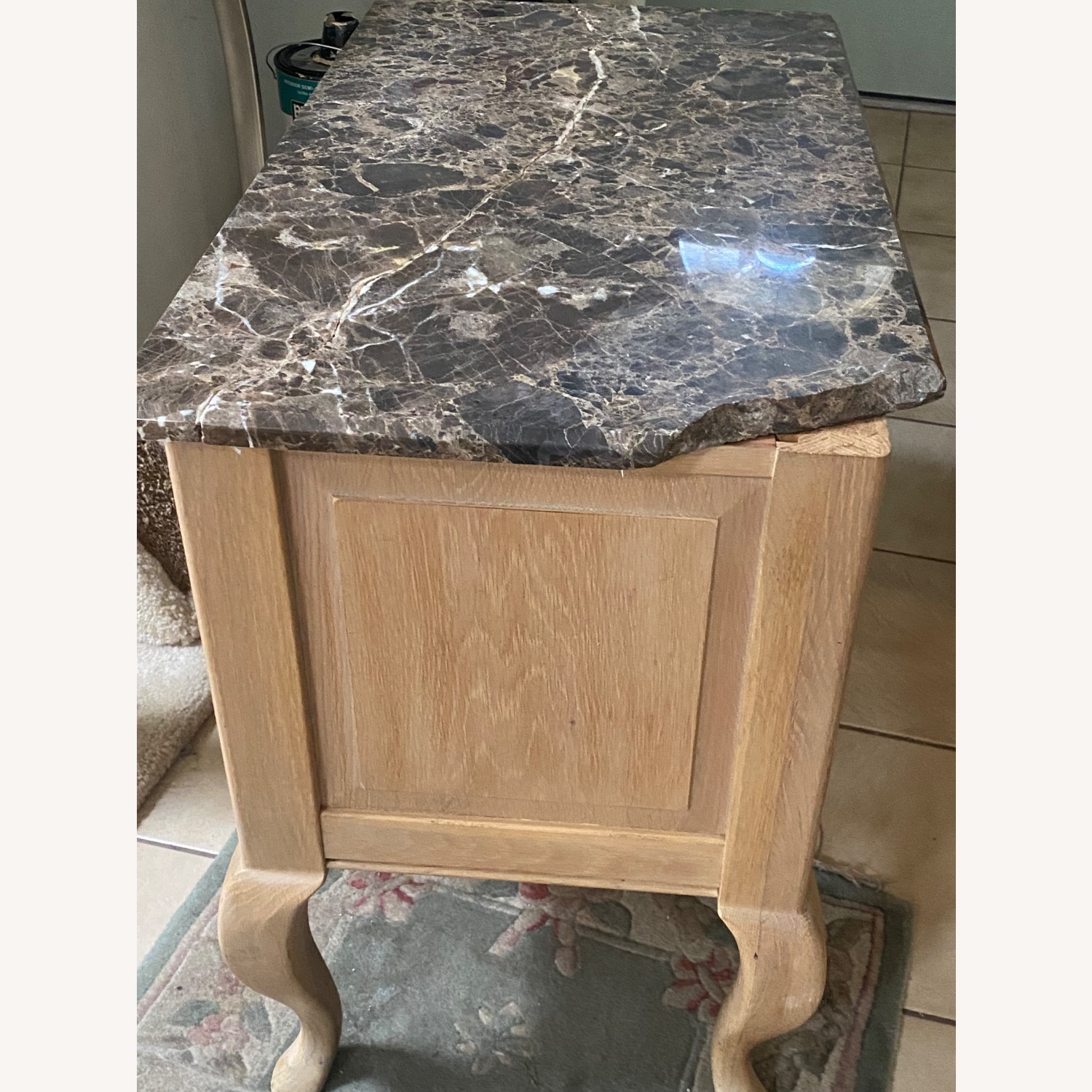 Set of Thomasville Wood and Marble Nightstands  - image-4