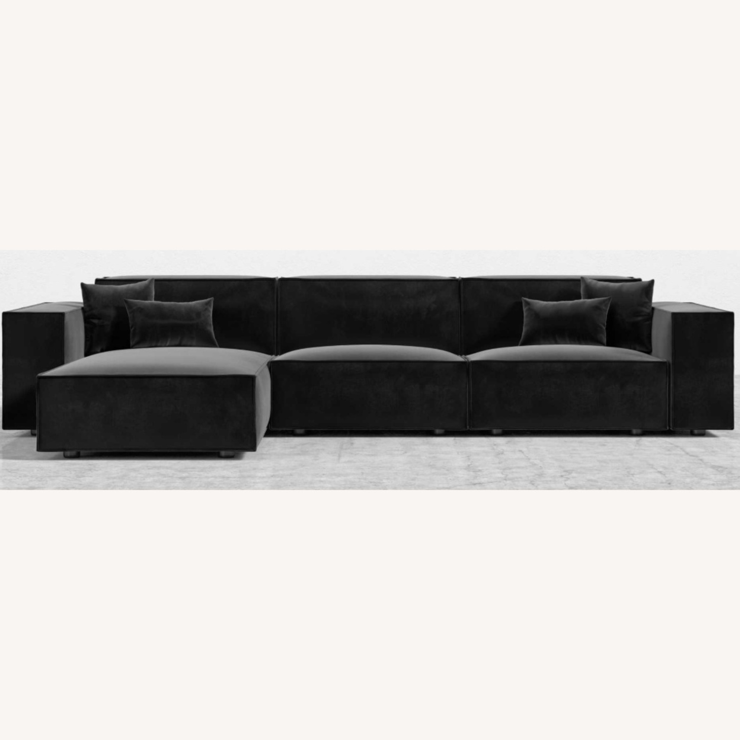 Rove Concepts Porter Black Velvet Sectional  - image-7