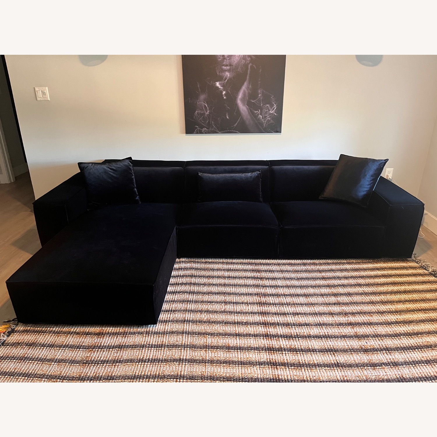 Rove Concepts Porter Black Velvet Sectional  - image-6