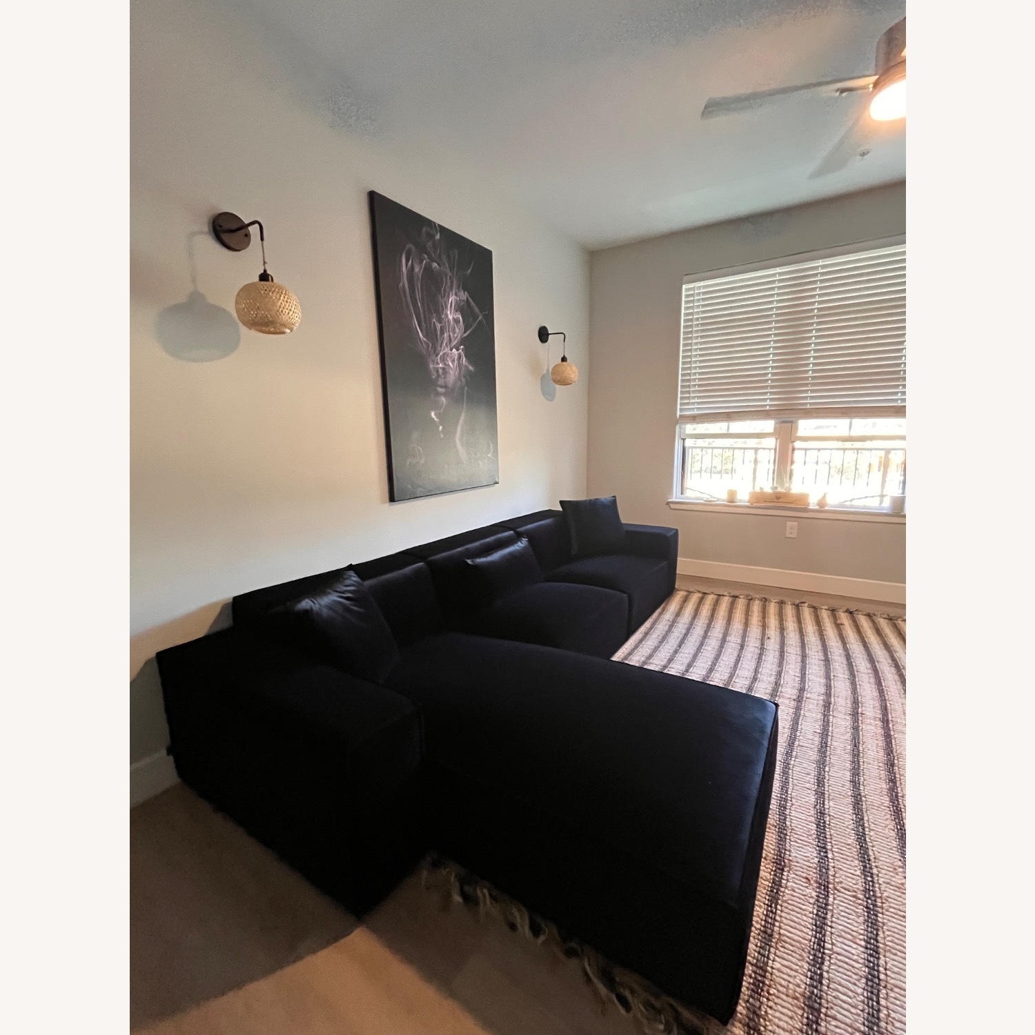 Rove Concepts Porter Black Velvet Sectional  - image-3