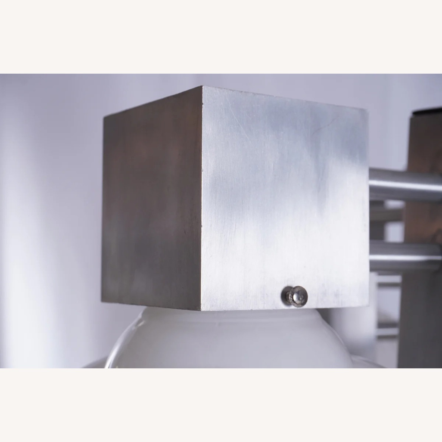 Sciolari Style Aluminum & Glass Chandelier - image-4