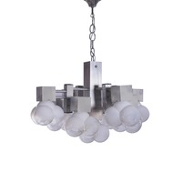 Sciolari Style Aluminum & Glass Chandelier