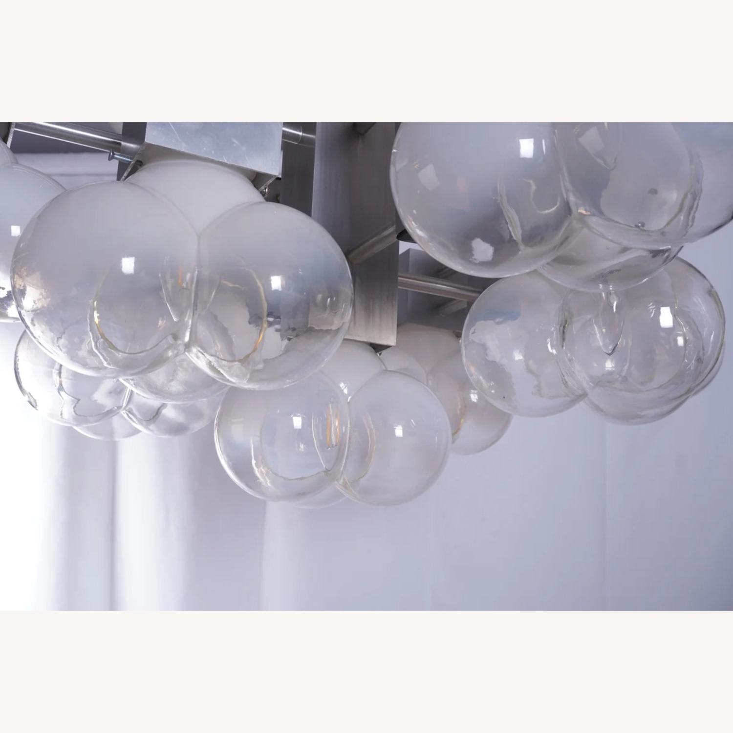 Sciolari Style Aluminum & Glass Chandelier - image-3