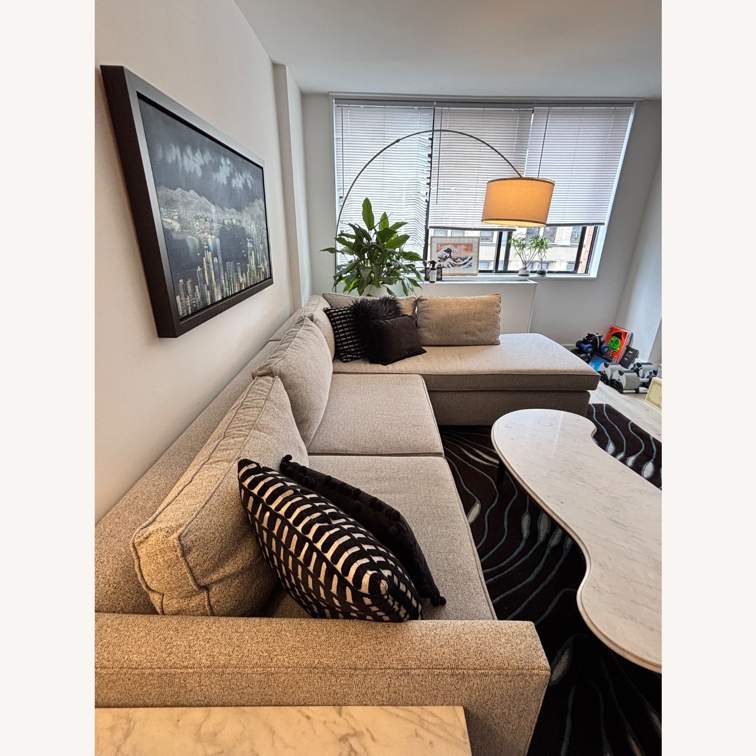 West Elm Harris Light Gray Sleeper Sofa - image-3