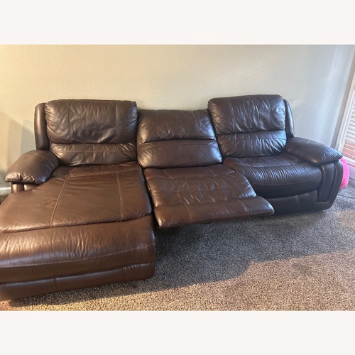 Used 3 piece Reclining Sectional Loveseat Couch  for sale on AptDeco