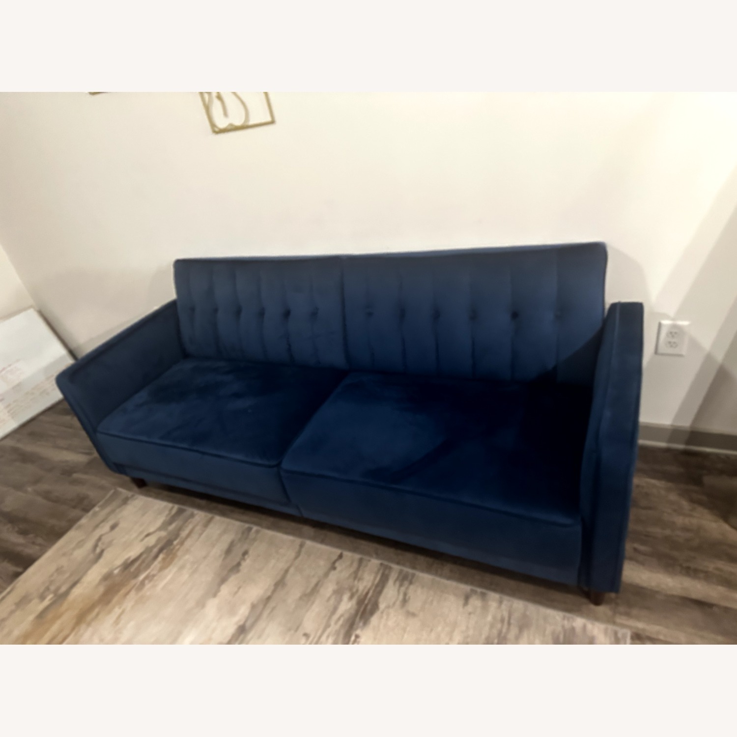 Mercury Row Blue Velvet Futon - image-2