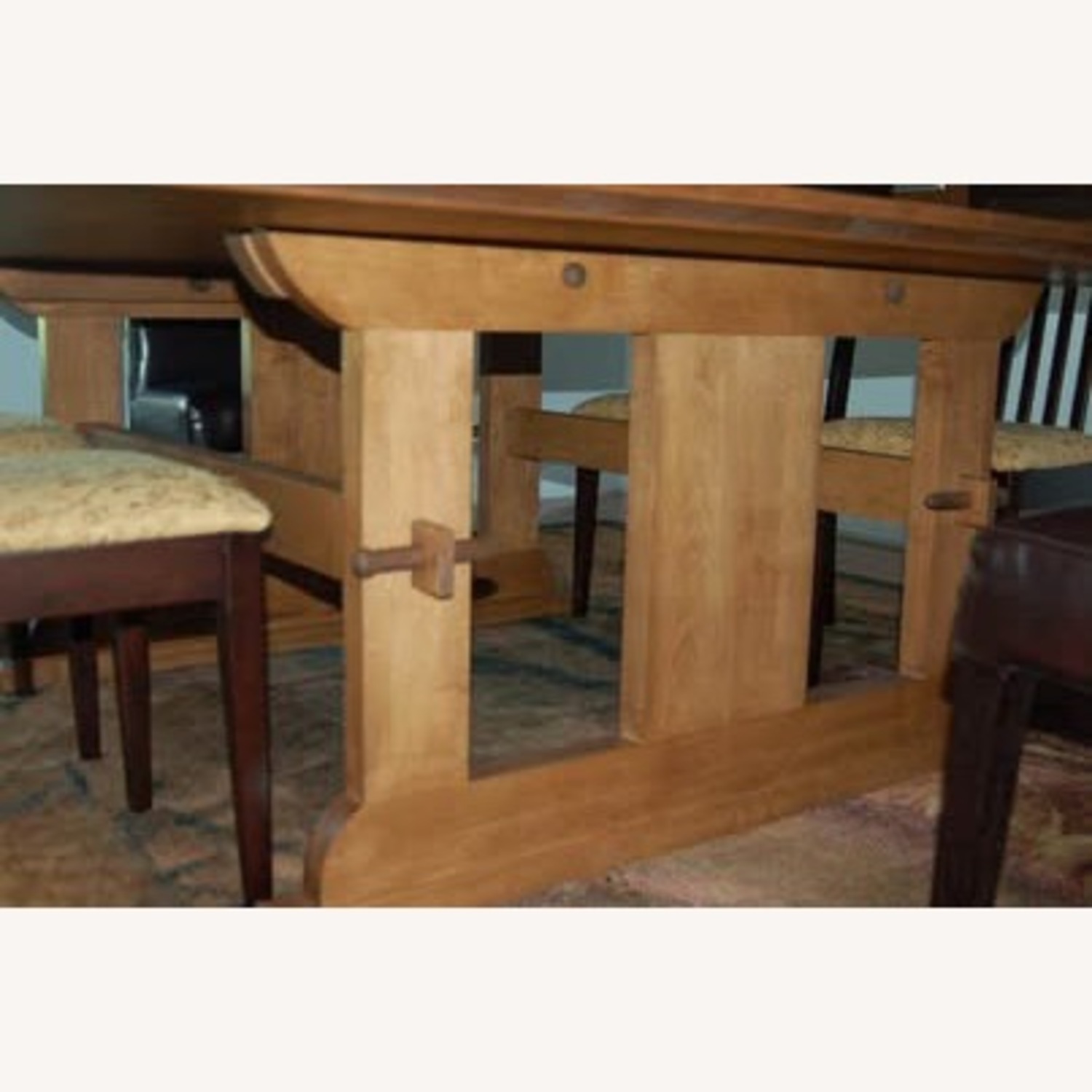 Light Brown Wood Dining Table - image-5