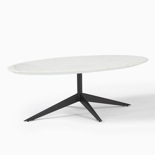 Used West Elm White Marble Coffee Table for sale on AptDeco