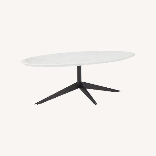 Used West Elm White Marble Coffee Table for sale on AptDeco