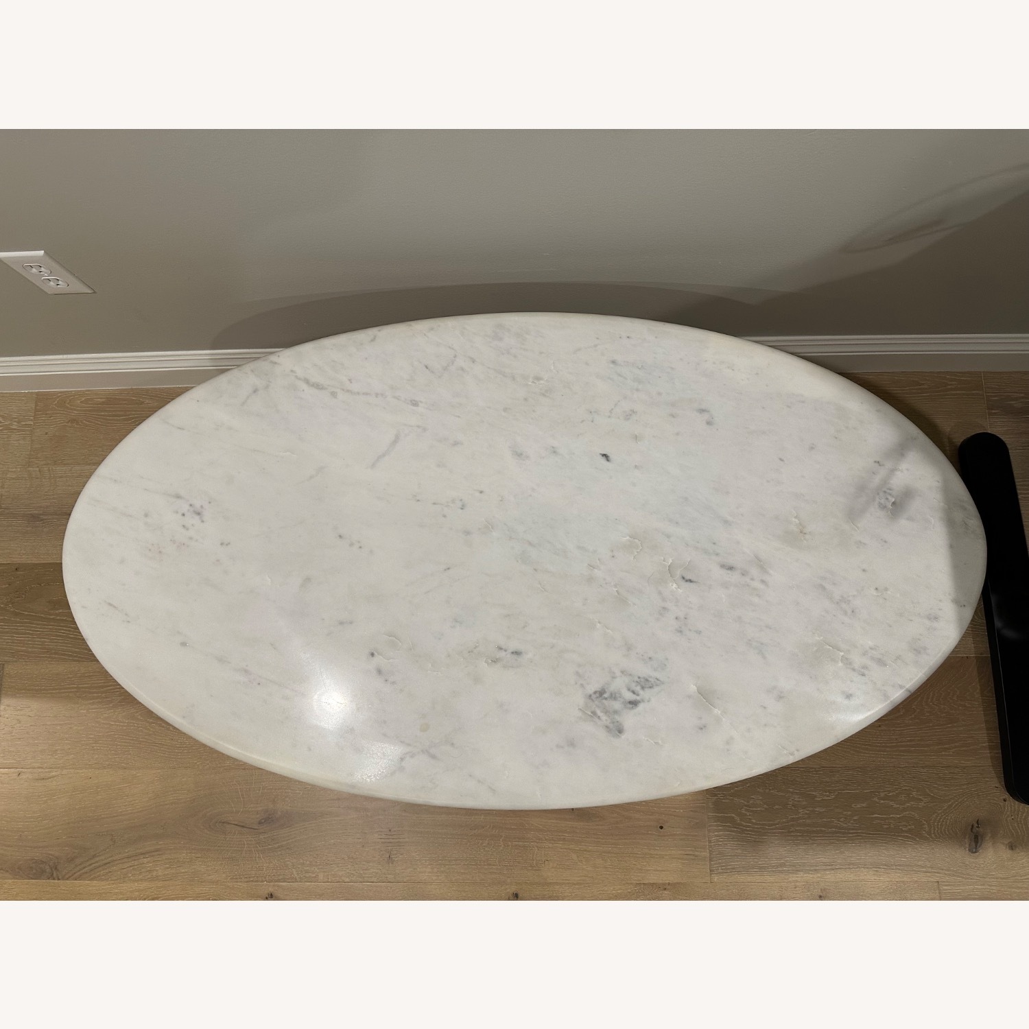 West Elm White Marble Coffee Table - image-3