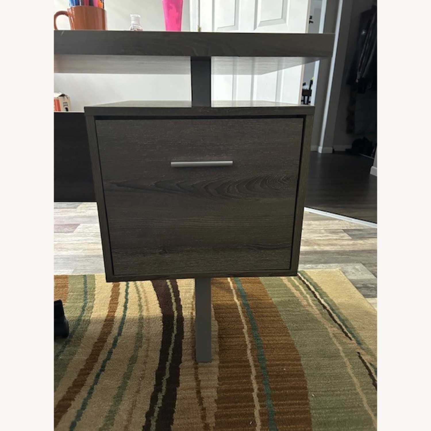 70 inch L Shaped Taupe Desk - image-3