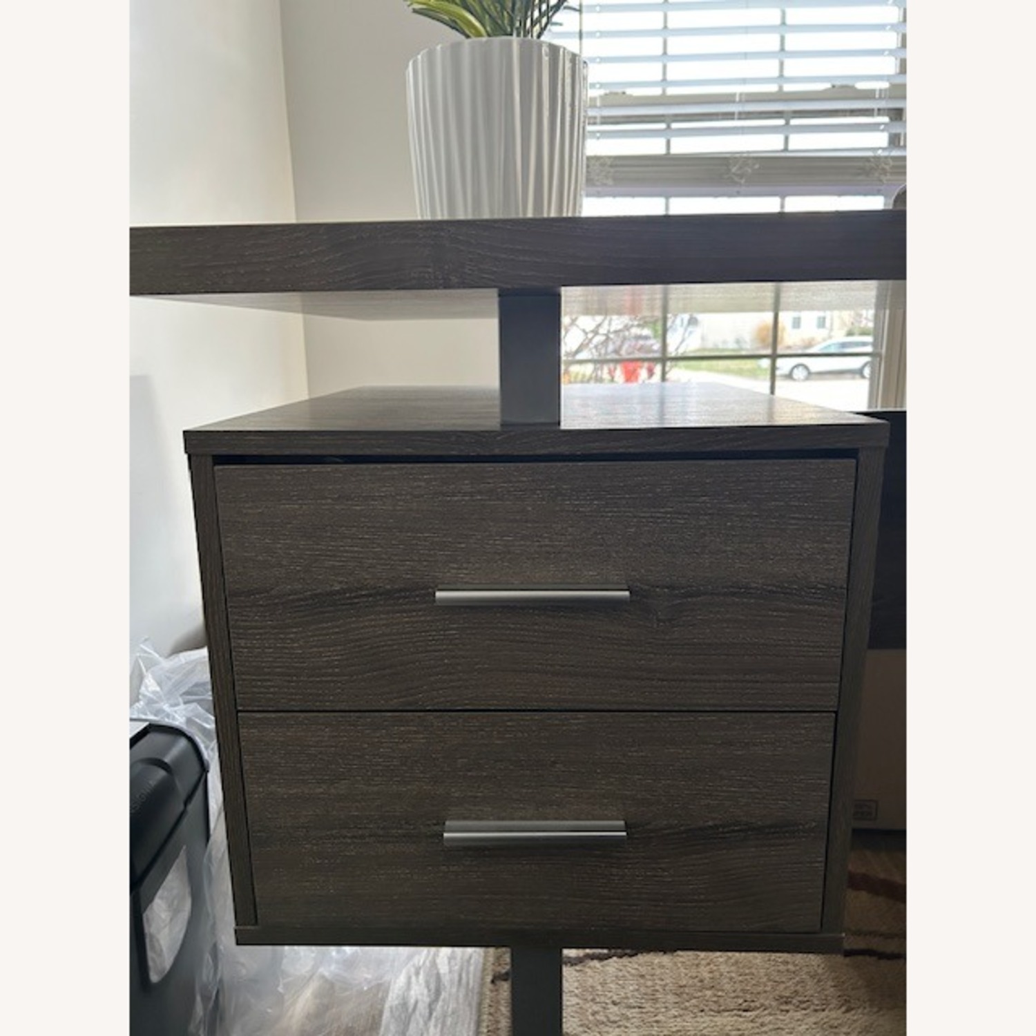 70 inch L Shaped Taupe Desk - image-4