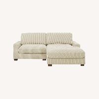 Wade Logan Beige Corduroy Sectional
