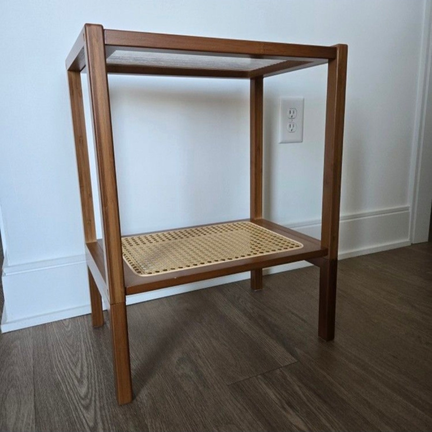 2-Tier Rattan Table - Brown - image-2