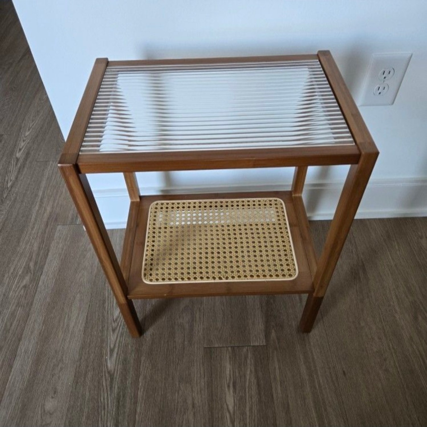 2-Tier Rattan Table - Brown - image-4