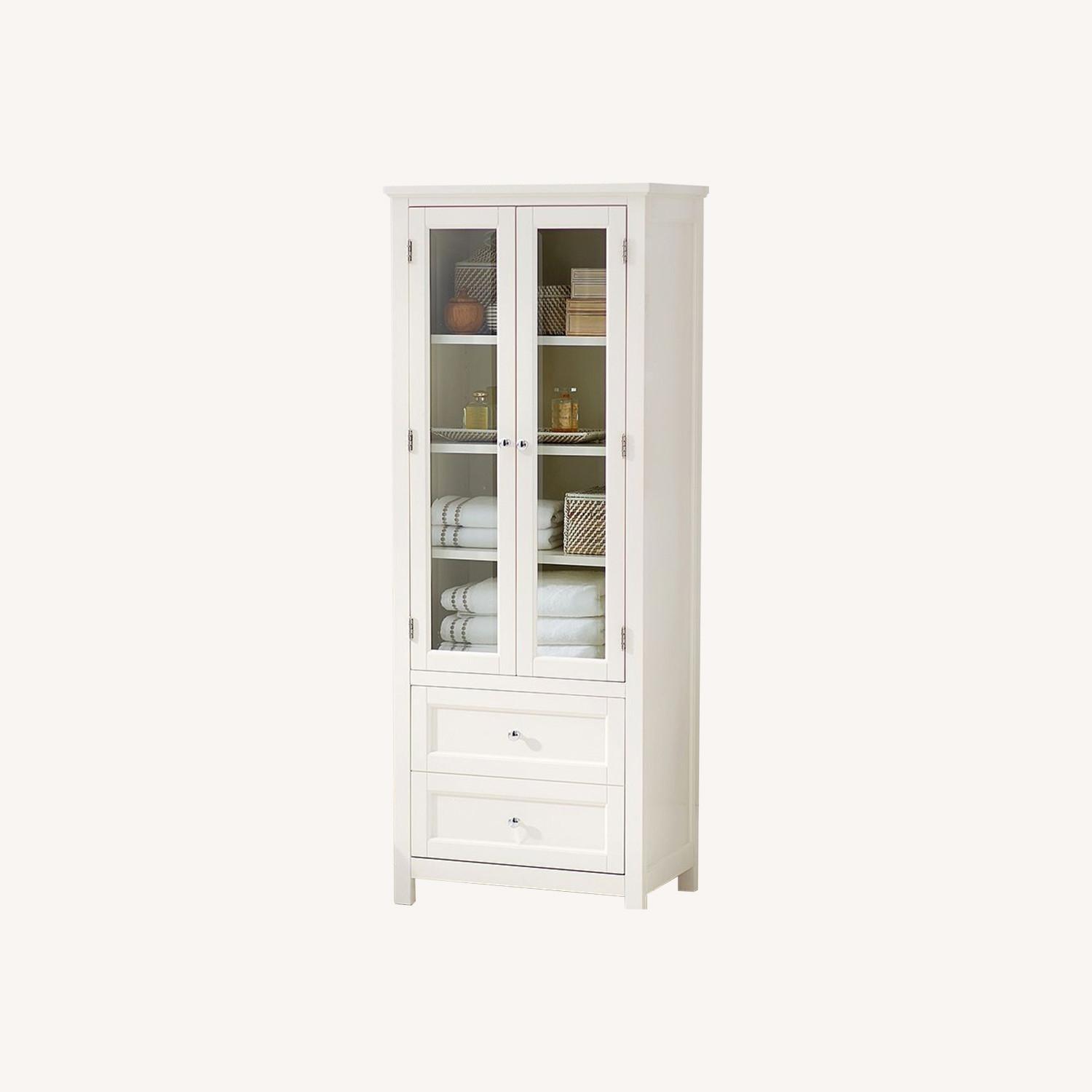 Pottery Barn White/Cream Wood Armoire - image-0