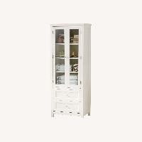 Pottery Barn White/Cream Wood Armoire