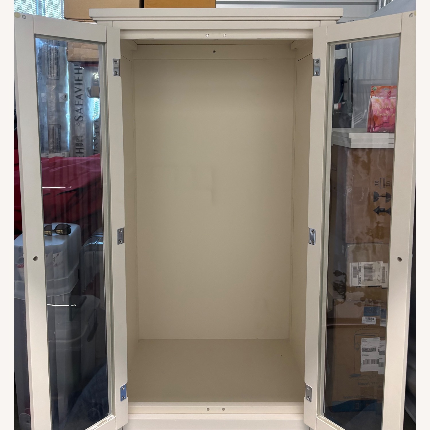 Pottery Barn White/Cream Wood Armoire - image-3