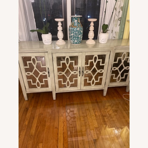 Used Wayfair Green Wood Sideboard for sale on AptDeco