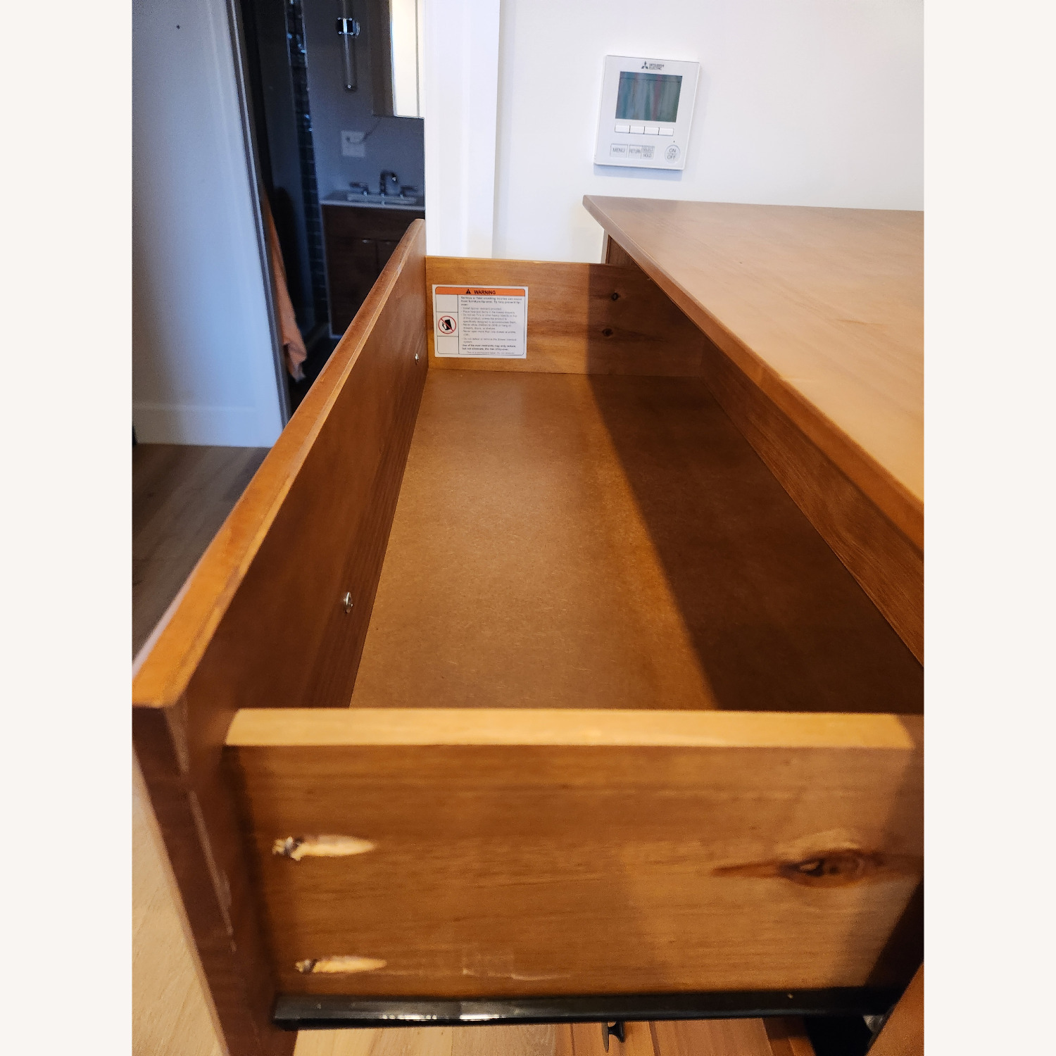 Shaker Style 5 Drawer Pine Wood Dresser - image-4