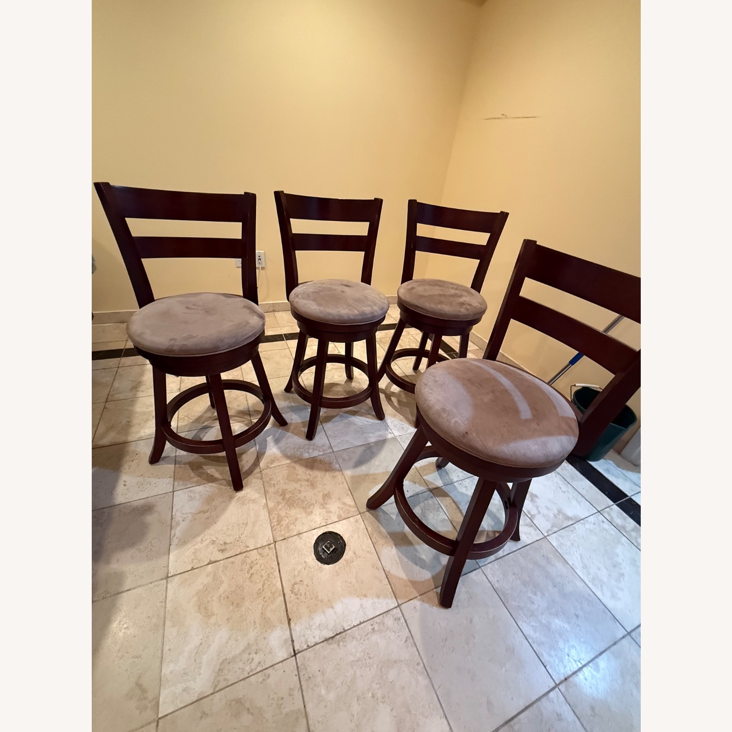 Wayfair Dark Brown Wood Stools - image-2