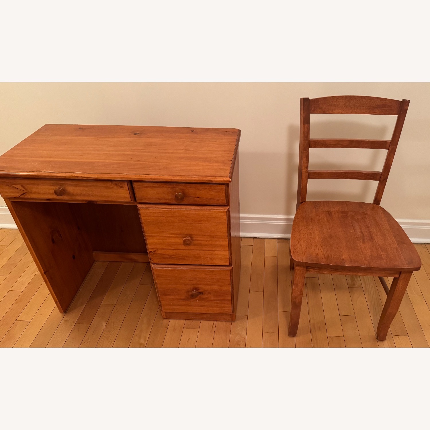 Gothic Cabinet Craft Wood Desk With Chair - image-2