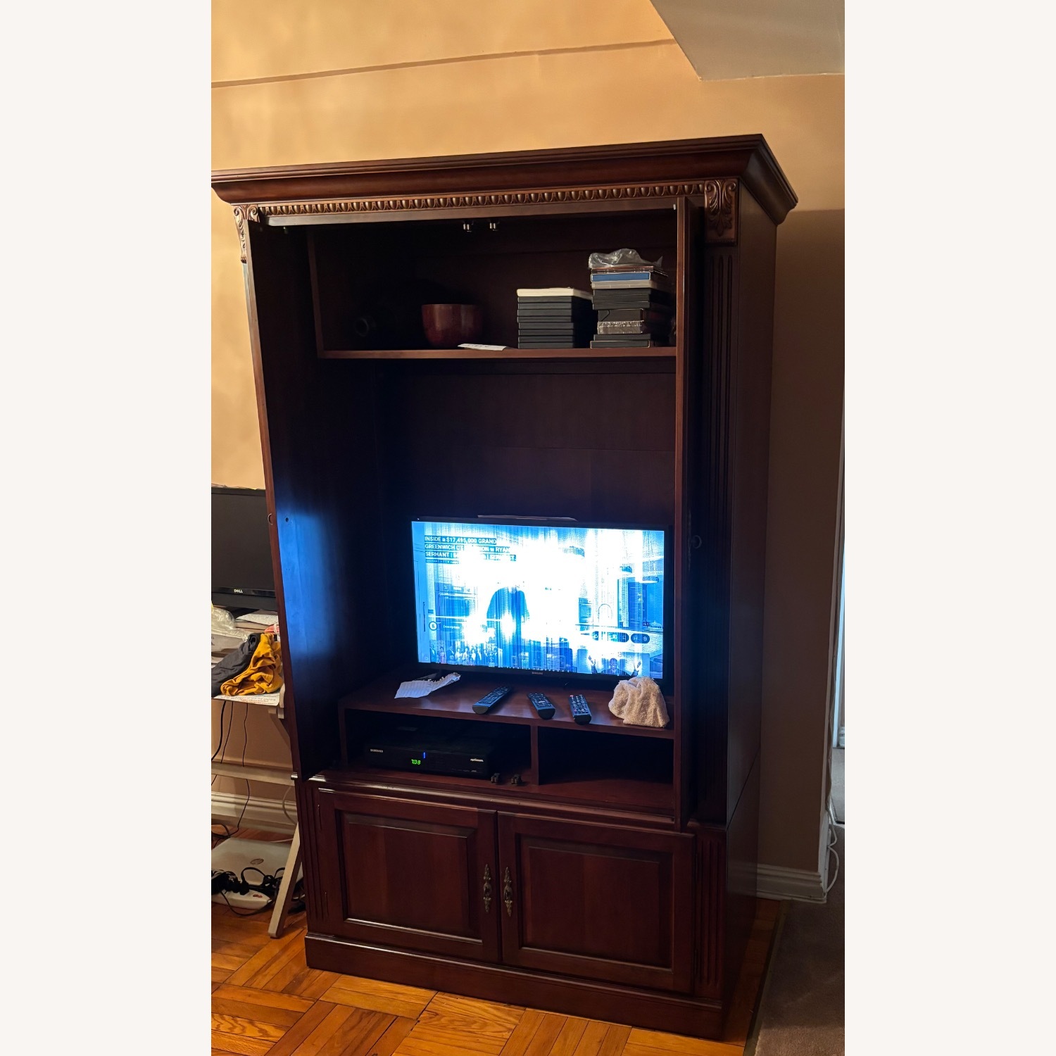 Ethan Allen Cherry Wood Wall Unit / Amoire - image-9