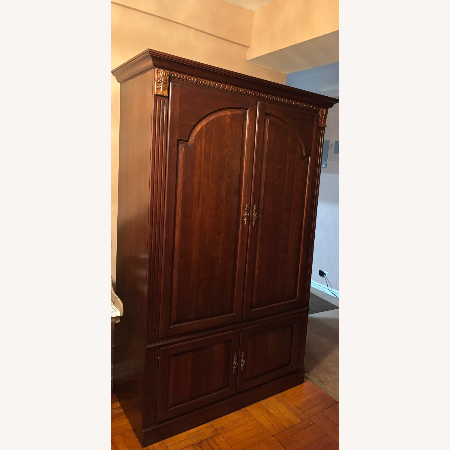 Ethan Allen Cherry Wood Wall Unit / Amoire - image-8