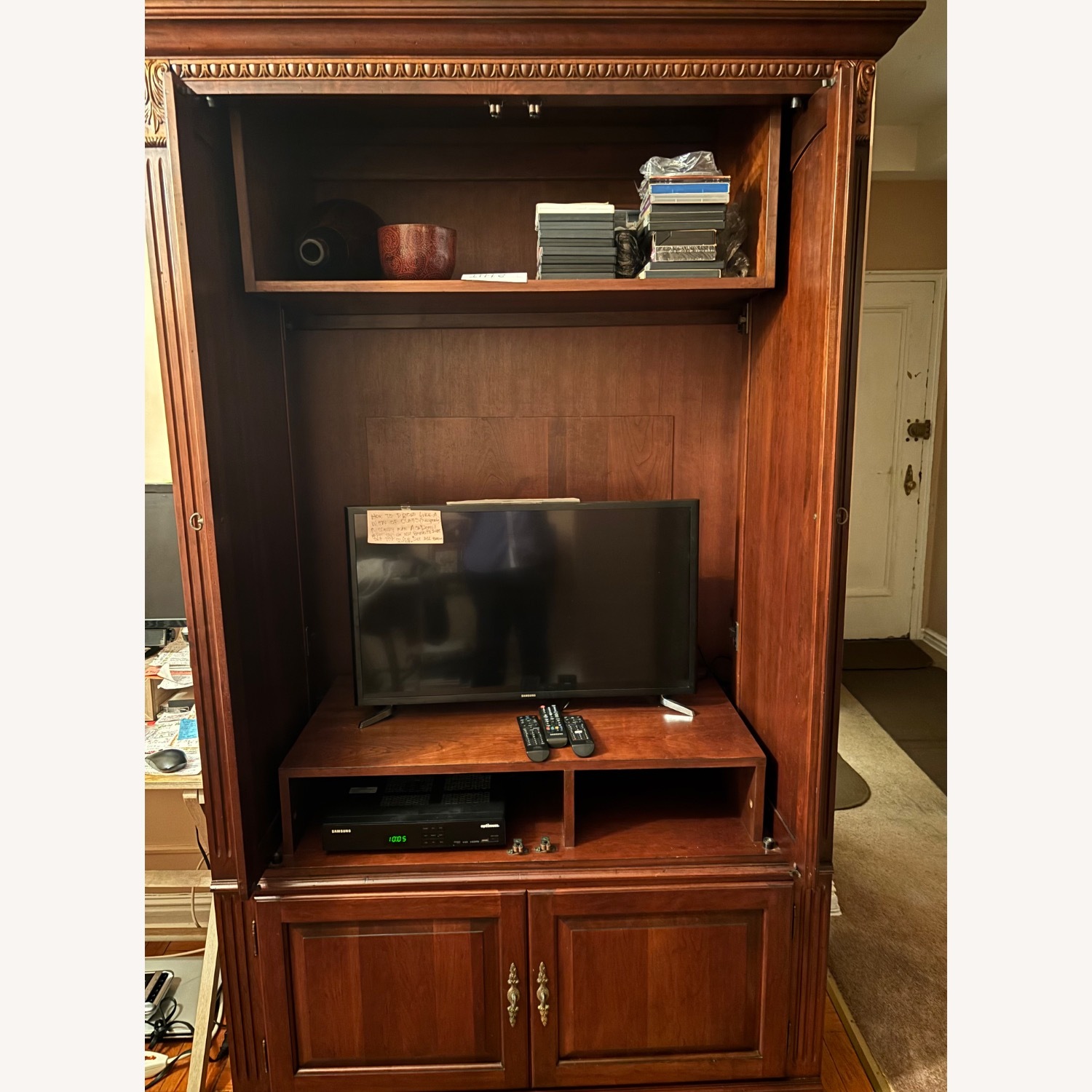 Ethan Allen Cherry Wood Wall Unit / Amoire - image-4