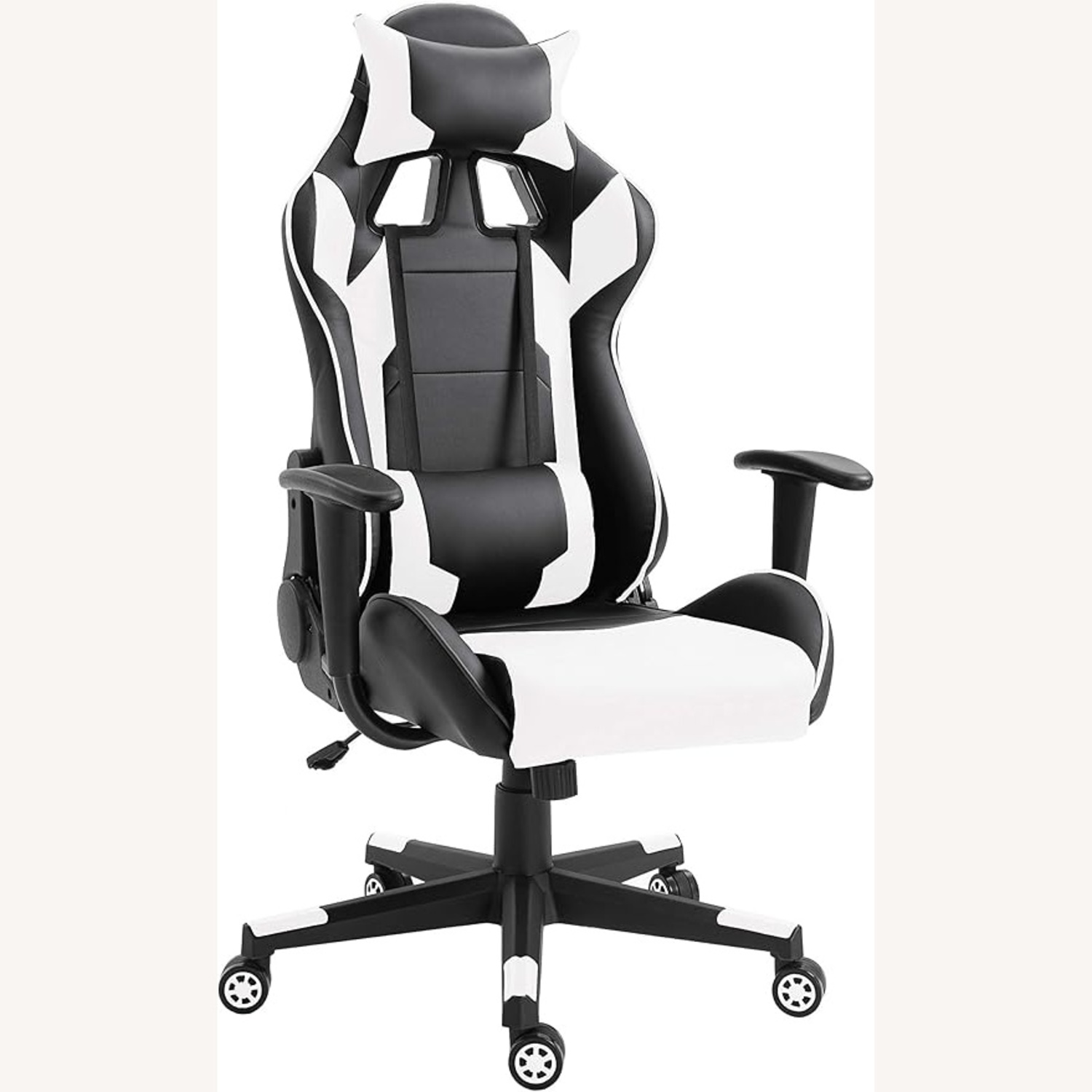 White Faux Leather Office Chair - image-0