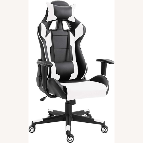 Used White Faux Leather Office Chair for sale on AptDeco