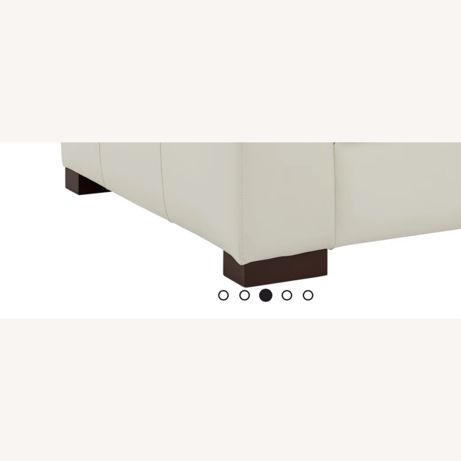 Atanisha White Leather Ottoman  - image-4