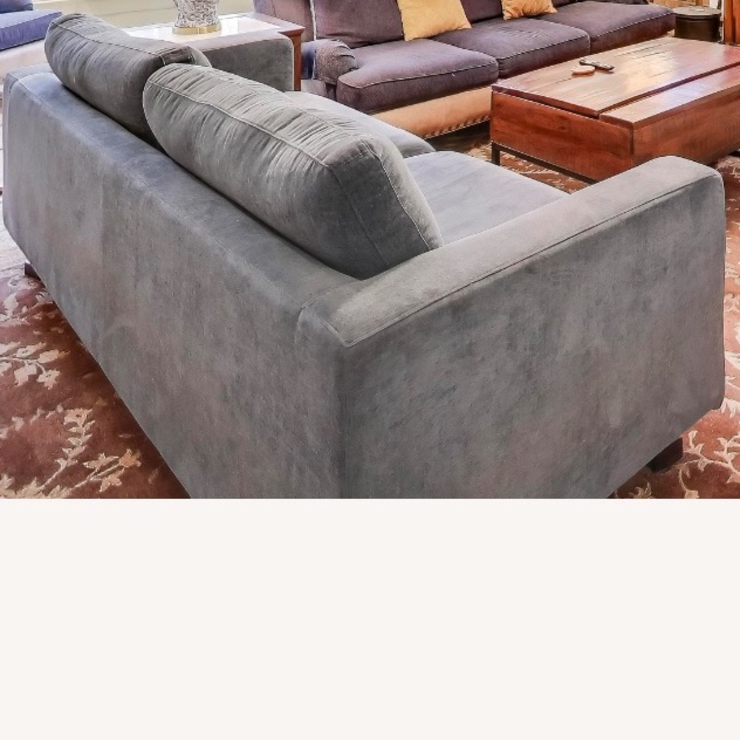 AllModern Wilhelm Blue Sofa - image-2