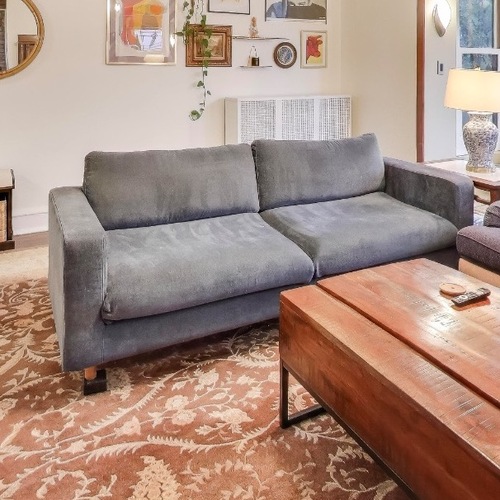 Used AllModern Wilhelm Blue Sofa for sale on AptDeco