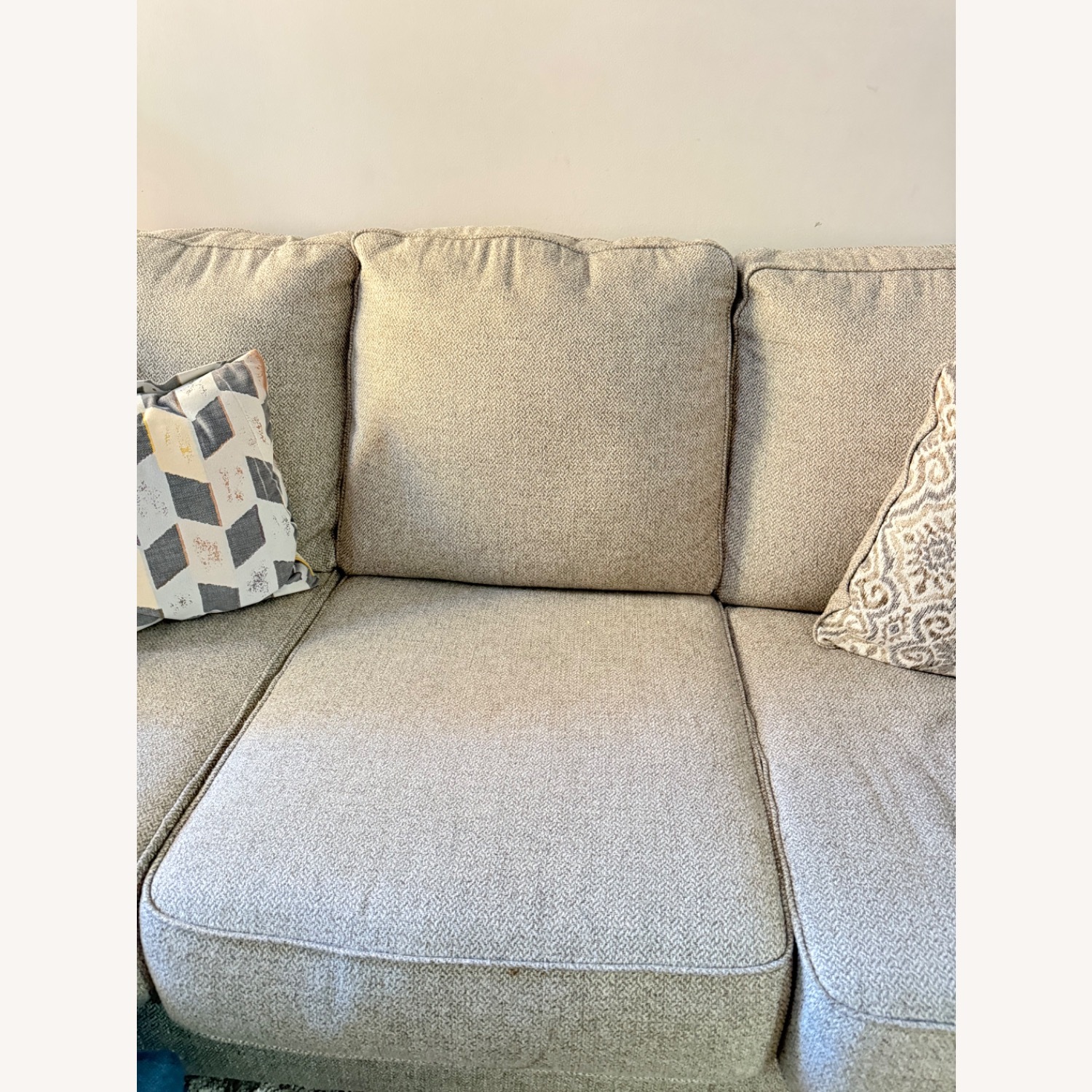 Ashley Furniture Light Gray Fabric 3+ Seater Sofa - image-6