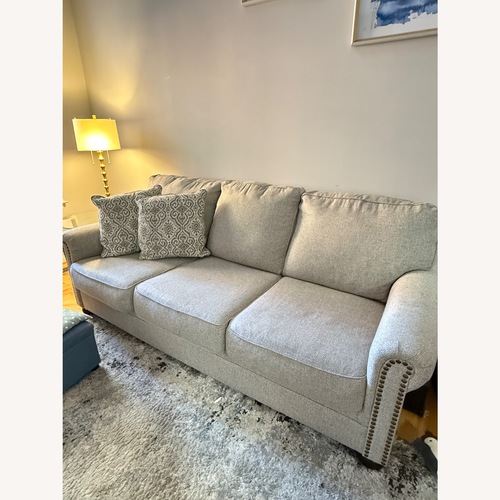 Used Ashley Furniture Light Gray Fabric 3+ Seater Sofa for sale on AptDeco