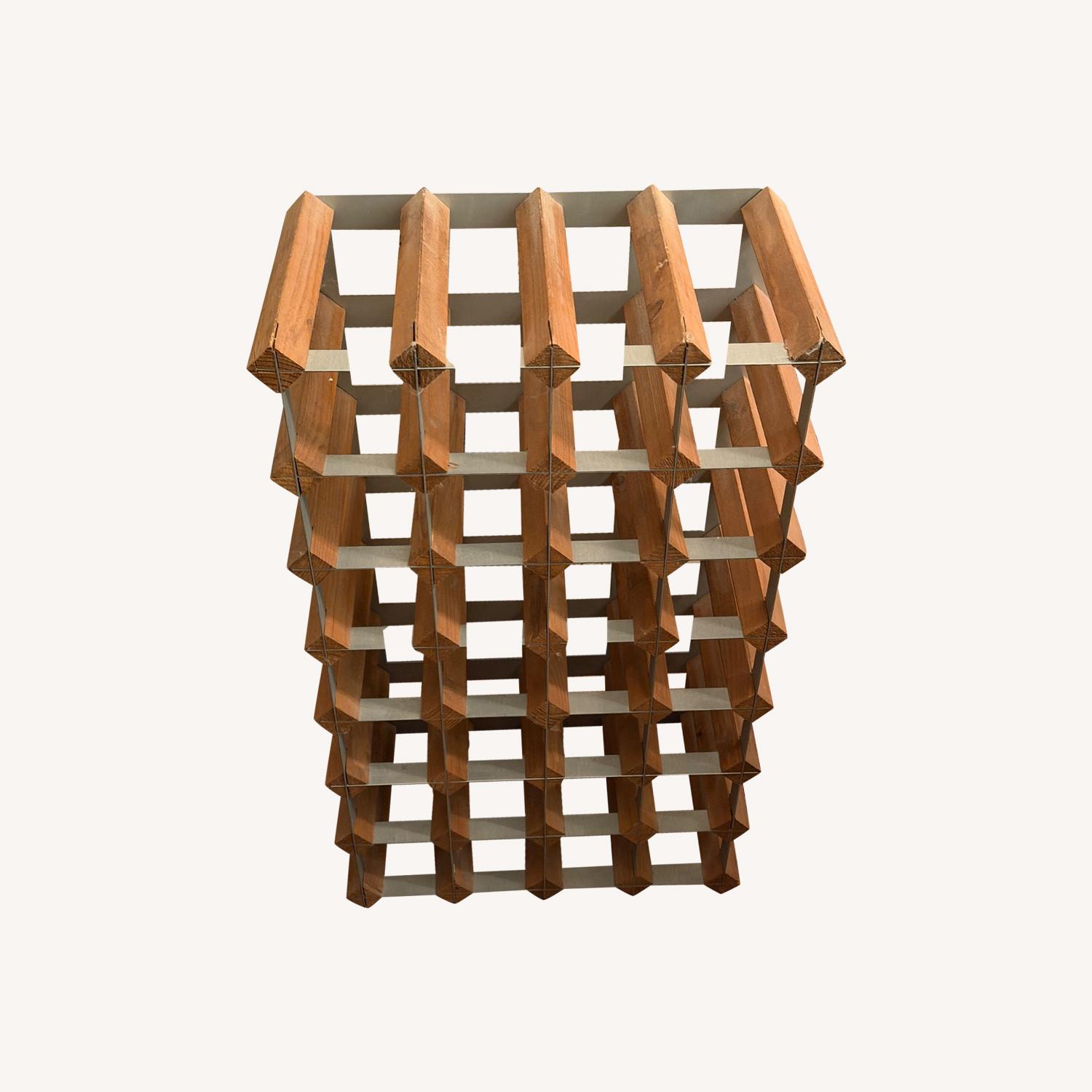 World Market Industrial Wood and Metal Wine Rack - image-6