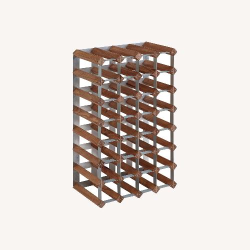 Used World Market Industrial Wood and Metal Wine Rack for sale on AptDeco