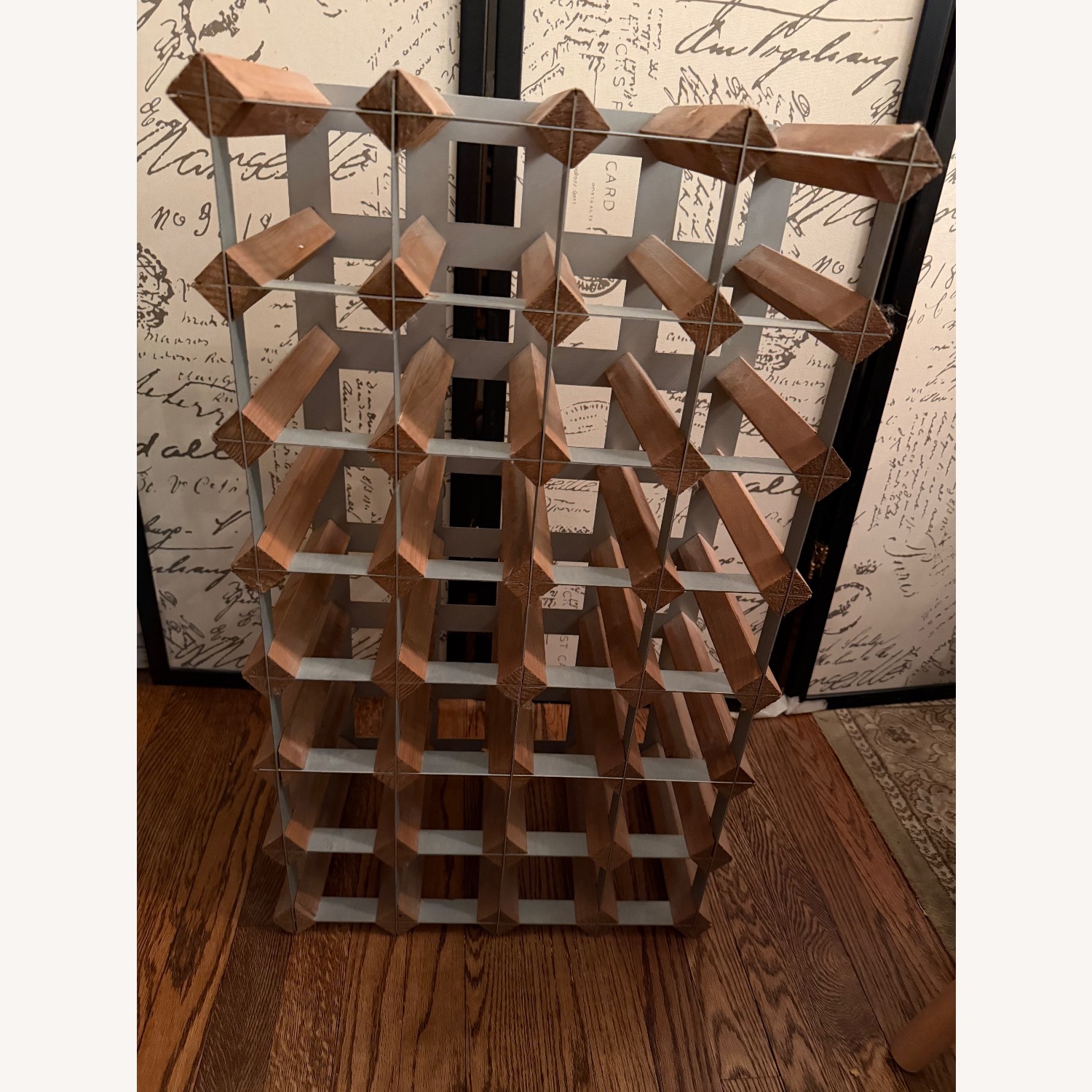 World Market Industrial Wood and Metal Wine Rack - image-2